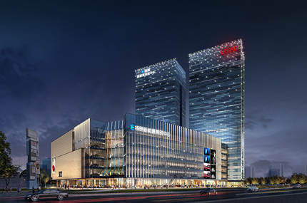 佛山联塑总部大楼外观发光字工程—妖精WWW无码免费视频网站精心打造